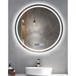 ΣΤΡΟΓΓΥΛΟΣ ΚΑΘΡΕΠΤΗΣ ΜΠΑΝΙΟΥ TOUCH LED KAI ΘΕΡΜΕΝΟΜΕΝΟΣ 80x80cm 808001