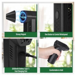 ΦΥΣΗΤΗΡΑΣ ΧΕΙΡΟΣ ΜΠΑΤΑΡΙΑΣ VIOLENT FAN X5 2500mAh