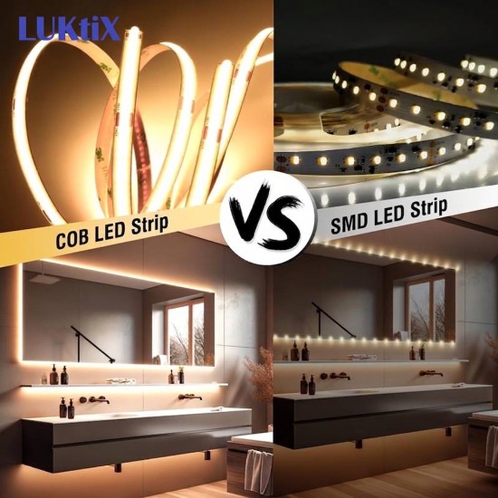 LUKtiX LK-UK10M4 COB LED ΤΑΙΝΙΑ 24V 8MM 320D 12W/M 4000K 900 LUMENS - 10M