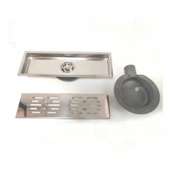 ΑΝΟΞΕΙΔΩΤΗ ΣΧΑΡΑ ΔΑΠΕΔΟΥ - ΚΑΝΑΛΙ ΝΤΟΥΖΙΕΡΑΣ FERPLAST ΜΕ ΜΕΓΕΘΟΣ 30x10εκ - ΑΣΗΜΙ