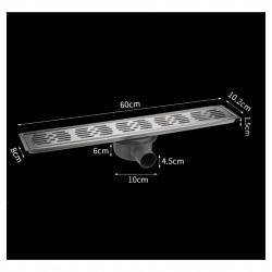 ΑΝΟΞΕΙΔΩΤΗ ΣΧΑΡΑ ΔΑΠΕΔΟΥ - ΚΑΝΑΛΙ ΝΤΟΥΖΙΕΡΑΣ ΜΕ ΜΕΓΕΘΟΣ 60x10εκ - ΑΣΗΜΙ