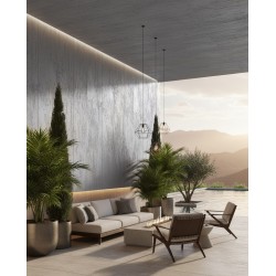 3D ΠΑΝΕΛ ΕΥΚΑΜΠΤΗΣ ΠΕΤΡΑΣ 104040 TRAVERTINE 60x120cm - LIGHT GREY