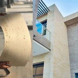 3D ΠΑΝΕΛ ΕΥΚΑΜΠΤΗΣ ΠΕΤΡΑΣ 105050 TRAVERTINE 60x120cm - CREAM