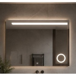 ΟΡΘΟΓΩΝΙΟΣ ΜΟΝΤΕΡΝΟΣ ΚΑΘΡΕΠΤΗΣ ΤΟΙΧΟΥ ΜΕ LED ΦΩΤΙΣΜΟ 80x60cm 806003