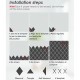 ΔΙΑΚΟΣΜΗΤΙΚΟΣ ΑΚΡΥΛΙΚΟΣ ΑΥΤΟΚΟΛΛΗΤΟΣ ΚΑΘΡΕΠΤΗΣ 100Χ100CM ΣΧΗΜΑΤΟΣ ΡΟΜΒΟΥ - ΑΣΗΜΙ