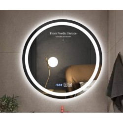 ΣΤΡΟΓΓΥΛΟΣ ΚΑΘΡΕΠΤΗΣ ΜΠΑΝΙΟΥ TOUCH LED KAI ΘΕΡΜΕΝΟΜΕΝΟΣ 80x80cm 808001