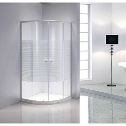 ΚΑΜΠΙΝΑ ΝΤΟΥΖΙΕΡΑΣ ΗΜΙΚΥΚΛΙΚΗ ΜΕ ΣΥΡΟΜΕΝΗ ΠΟΡΤΑ 80x80x180cm