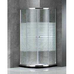 ΚΑΜΠΙΝΑ ΝΤΟΥΖΙΕΡΑΣ ΗΜΙΚΥΚΛΙΚΗ ΜΕ ΣΥΡΟΜΕΝΗ ΠΟΡΤΑ 80x80x180cm