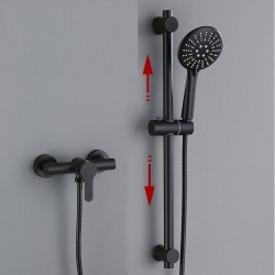 BATHROOM SET TAP STEEL INOX WATTARINO WT-3001 - BLACK